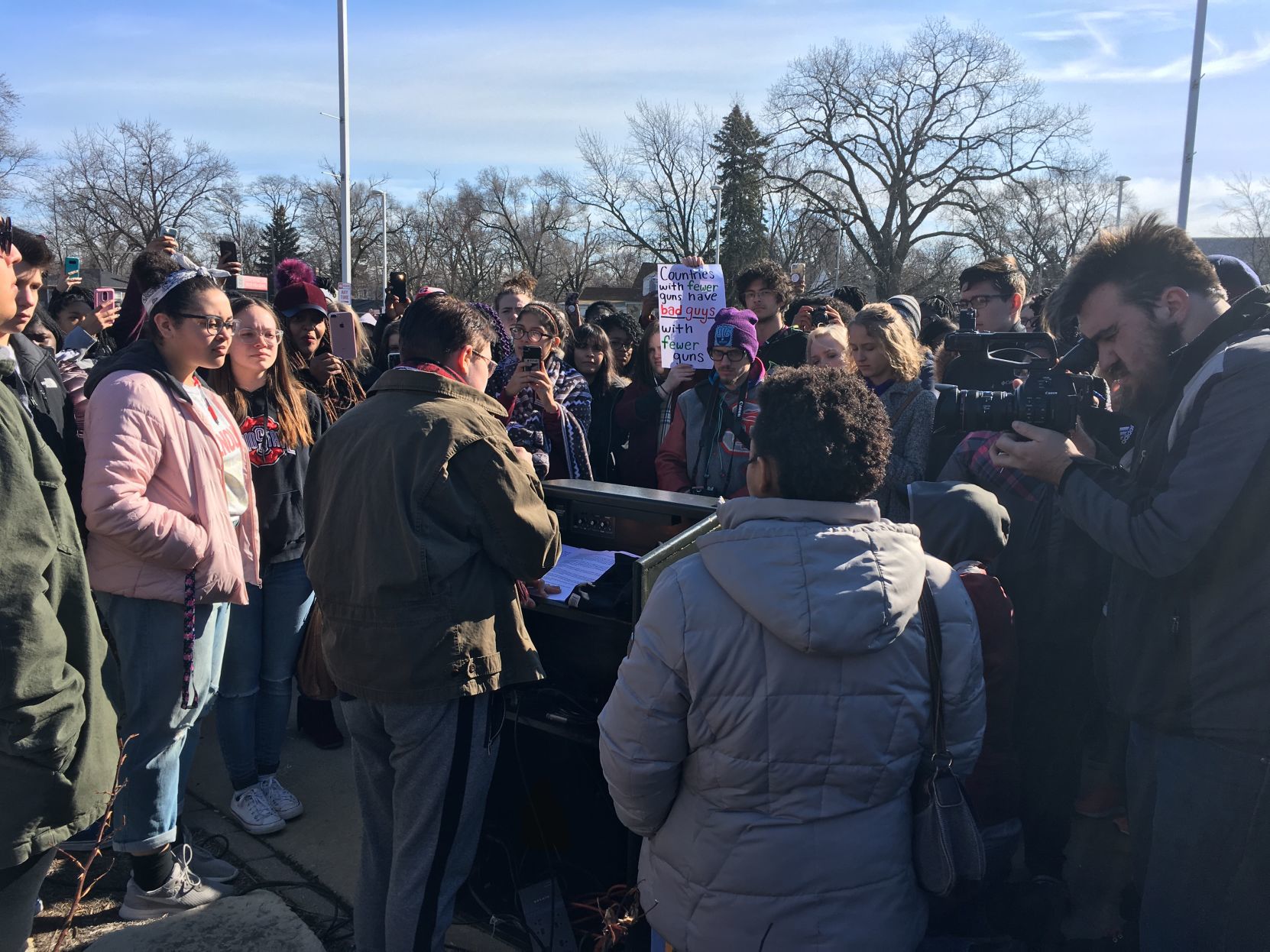 T.F. South walkout